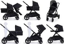 Cosatto Wow XL tandem pushchair in Silhouette with buggy board and Raincover