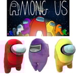 Among Us Plush Toy Fylldocka Plushie  10 Cm Yellow Gul