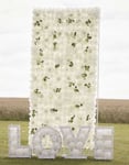 Blomstallrik med vita blommor 60x40cm