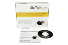 StarTech.com USB 2.0-miniadapter för Wireless-N-nätverk på 300 Mbps - 802.11n 2T2R WiFi-adapter - nätverksadapter - USB 2.0