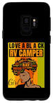 Galaxy S9 Black Independence Day - Love a Black RV Camper Girl Case