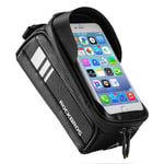 ROCKBROS waterproof bicycle bike top tube bag + touch screen view for 6-inch Smartphone