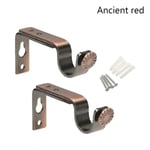 2pcs/set Curtain Rod Clamp Fixed Clip Shower Pole Ancient Red