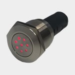 BlazeCut Ljudlarm / larmsummer till automatisk brandsläckare BlazeCut, med LED-ring, 12 V, Ø30 mm