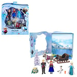 Mattel Disney La Reine des Neiges Coffret d’Histoires, avec 6 personnages incontournables, mini-poupées, figurines et accessoires, Jouet Enfant, Dès 3 ans, HLX04