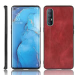 SPAK OPPO Find X2 Neo Case,Soft TPU Frame + PU Leather Hard Cover Protection Case for OPPO Find X2 Neo (Red)