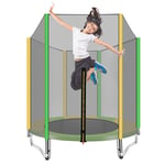 LXXTI 5FT Trampoline for Kids Outdoor, Kids Trampoline with Enclosure Net Jumping Mat And Spring Cover Padding Indoor Outdoor Yard Trampolines for Children