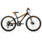 Wizard Bikes JM24 Kids MTB Bike - 24" Wheels Black / Orange 12" Black/Orange