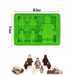 LIANLI Lego Silicone Mold Mini Figure Robot Shape Cake Tools Holes Lego Ice Cube Tray Mold Chocolate Cake Jelly Jello Fondant Moulds (Color : Style 2)