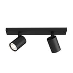 Astro Ascoli Twin Dimmable Indoor Spotlight (Matt Black), GU10 Lamp, Designed in Britain - 1286081 - 3 Years Guarantee