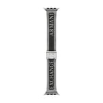 Armani Exchange Bracelet en acier inoxydable, pour Apple Watch® de 42/44/45 mm, pour homme, AXS8029