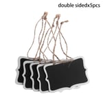 1/5pcs Mini Blackboard Rectangular Pendant Shape Message Label Double Sidedx5pcs