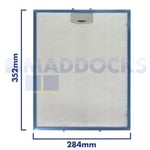 Wire Mesh Cooker Hood Filter 284mmx352mm fits Tecnowind Samsung Hoover Candy