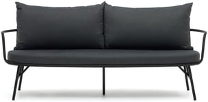 Bramant, 2-personers sofa, moderne, nordisk, metal by Kave Home (H: 68 cm. x B: 176 cm. x L: 76 cm., Sort)
