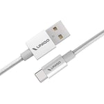 UNIQO Cavo USB 2.0 – Type-C antigroviglio in nylon per ricarica e trasferimento dati, lunghezza 1 m, compatibile con iPhone 15, Samsung, Oppo, Huawei, Honor, Xiaomi