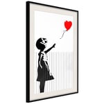Plakat - Cut Banksy - 40 x 60 cm - Sort ramme med passepartout
