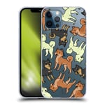 Head Case Designs Shiba Inu Dog Breed Patterns 6 Soft Gel Case and Matching Wallpaper Compatible With Apple iPhone 12 / iPhone 12 Pro