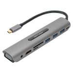 USB-adapter 9-i-1 Typ‑C till HDMI Audio VGA USB3.0 Dockningsstation Datortillbehör V161B