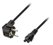 HQ - Câble d'alimentation - CEE 7/7 (M) pour tripolaire (F) - 1.8 m - noir