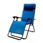 Qazxsw Chaises Pliantes de Jardin Chaise inclinable Pliante Zero Gravity Chaises Longues Chaises Longues de Jardin Bleu