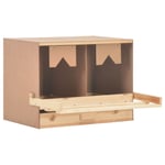 Värprede 2 fack 63x40x45 cm massiv furu