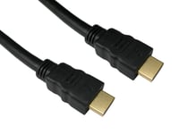GC836 - 20 Metres V1.4 HDMI M-M CABLE BLACK+GOLD CONNECTORS SHORT BOOT