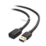 Cable Matters USB to USB Extension Cable 2m (USB 3 Extension Cable/USB 3 Extension Lead) in Black 2m