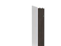 Garderob 1x300 mm Lutande tak 2-delad pelare Z-dörr Laminatdörr Nocturne trä Cylinderlås