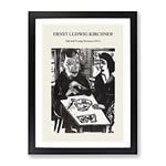 Old And Young Woman By Ernst Ludwig Kirchner Exhibition Museum Painting Framed Wall Art Print, Ready to Hang Picture for Living Room Bedroom Home Office Décor, Black A4 (34 x 25 cm)