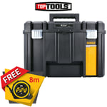 Dewalt Dwst1-71195 T-stak Vi Tool Storage Box 23l - No Tote Tray + Free Tape 8m