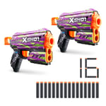X-Shot Skins Flux Crucifer 2 Pack (16 Darts), Foam Dart Blaster, Toy Gun, Air Pocket Technology Foam Darts
