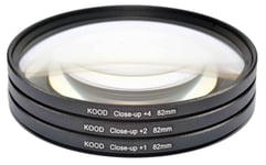 Kood 82mm Macro Close-Up Filter Set +1 +2 +4 +10 & Case - DSLR Cameras (UK) BNIP