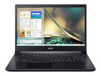 Acer Aspire 7 A715-43G - AMD Ryzen 5 5625U / 2.3 GHz - Win 11 Home - GF RTX 3050 Ti - 16 Go RAM - 512 Go SSD - 15.6" IPS 1920 x 1080 (Full HD) - 802.11a/b/g/n/ac/ax (Wi-Fi 6E) - noir charbon - clavier : Français