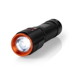 Nedis LED ficklampa | Batteridriven | 3.7 V DC | 20 W | Inbyggd litiumjon | batterier medföljer | Uppladdningsbara | Angivet ljusflöde: 2000 lm | Belysningsräckvidd: 180 m | Strålvinkel: 10 °