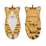 Oven Gloves,1 Pcs 3D Cartoon Animal Cat Paws Oven Long Mitts Microwave Heat Resistant Non Slip Gloves Insulation Gloves