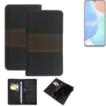 Wallet Case for Honor X6 Protective Case + Cell Phone Case Brown Booklet Snap Ca