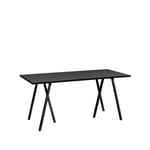 HAY Loop Stand matbord black linoleum, 160cm, svart stålstativ