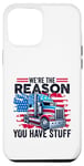 Coque pour iPhone 14 Plus Nous sommes la raison pour laquelle vous avez des trucs Semi Truck American Trucker