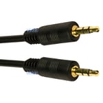 3M TRS 3.5mm Stereo Jack to Jack Audio Headphone Aux Cable Lead Gold 3.5 Male