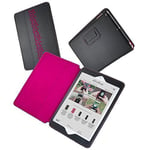 Ed Hicks Luxury Designer iPad Air 1 & 2 Leather Smart Case & Stand - the Unique Rise Cover in Black & Pink