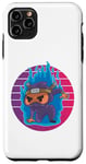 iPhone 11 Pro Max Anime Fans Japan Samurai Retro Ninja on Fire Design Case