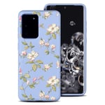 Pnakqil Case for Samsung Galaxy A42 5G, Soft TPU Silicone Protective Case Cute Purple with Pattern Slim Shockproof Bumper Cover Anti-Scratch Back Phone Case for Samsung A42 5G 6.6-inch, flower vine