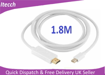 1.8m Mini DisplayPort/Thunderbolt to HDMI Cable Mac to TV Video+Audio [007125]