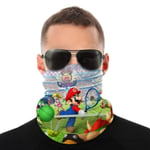 SVDziAeo Game Super Mario Variety Turban Washable Face Neck Warmer Scarf Balaclava Unisex Soft Windproof Novelty Headband For Sports Hiking