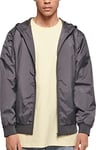 Build Your Brand Men's Windrunner Jacket, darkshadow/darkshadow, M