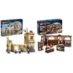 LEGO Harry Potter Château de Poudlard : Cours de Vol + Set de Classe de Charms Figurines Collectibles Draco Malfoy, Professeur McGonagall, Hermione Granger & Ron Weasley 76447 + 76442