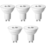 GU10 LED Light Bulbs, Linkind Dimmable 6W 640lm, MR16 2700K Warm White Spotlights, 75W Halogen Bulbs Equivalent, 110 Degree Wide Beam Angle, AC220-240V, Pack of 5
