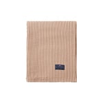 Striped Reversable Organic Cotton Sengeteppe, Beige/dk Gray