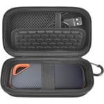 Noir-Étui rigide portable compatible avec SanDisk Extreme PRO, support de voyage pour Nina ial X8, SSD extern