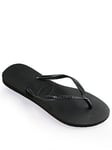 Havaianas Slim Flip Flop - Black, Black, Size 5, Women